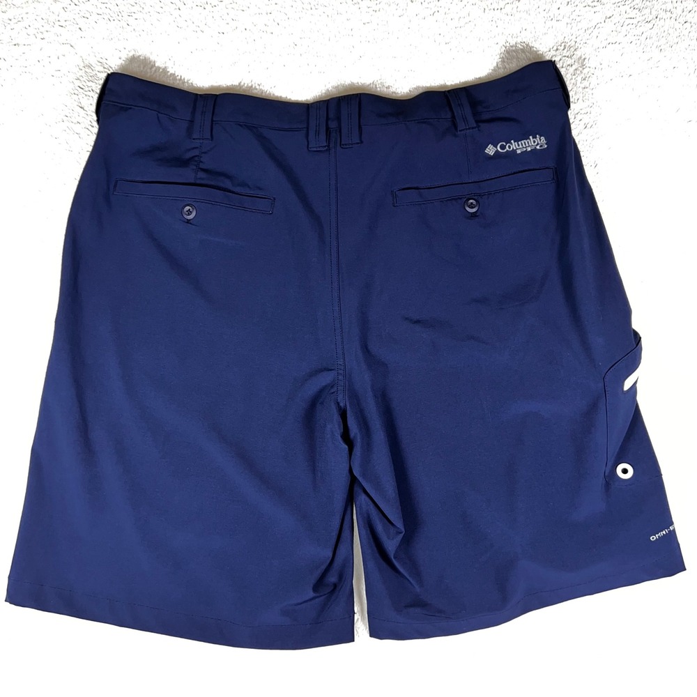 Columbia PFG Mens Size 40 Navy Blue Performance Fishing Short Omni-Shield Hiking - Picture 2 of 9